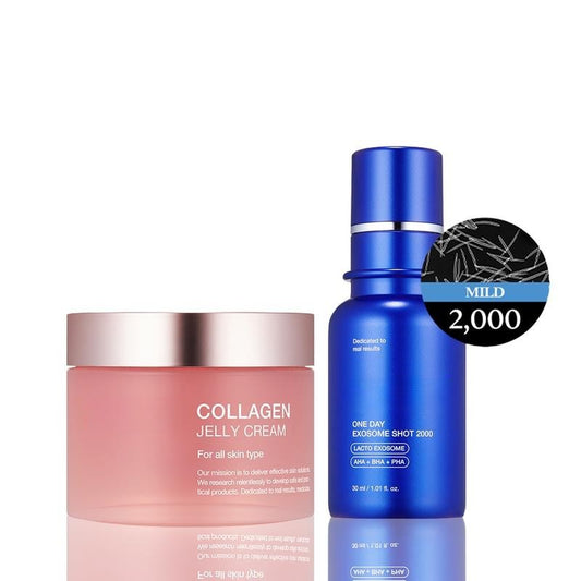 Korean Home Aesthetic Duo – Exosome Spicule Serum + Collagen Niacinamide Cream