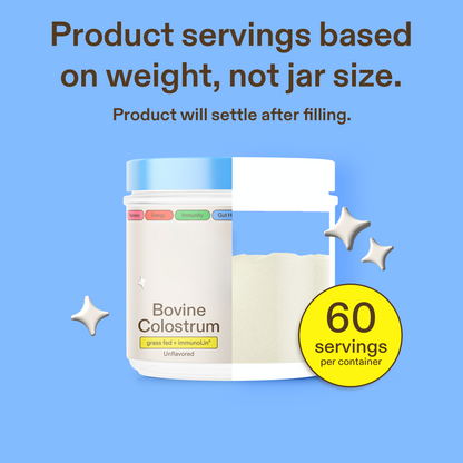 Bovine Colostrum Powder – Unflavored Supplement, 60 Servings