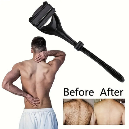Men's Manual Back Shaver – Safe Blade, Ergonomic Handle, Power-Free Operation