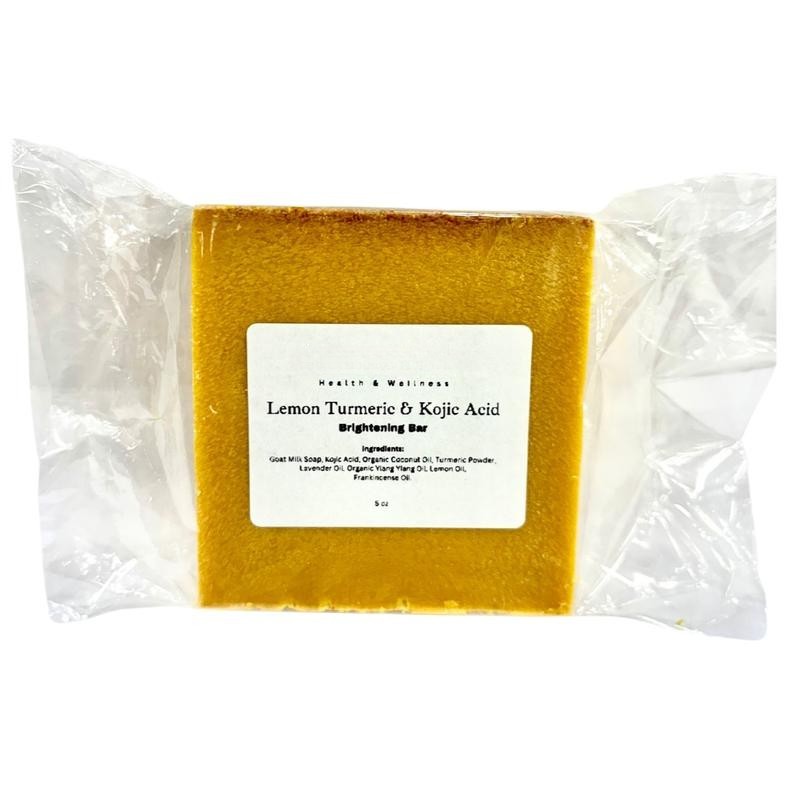 Lemon Turmeric Kojic Acid Soap – Brightening Face & Body Bar