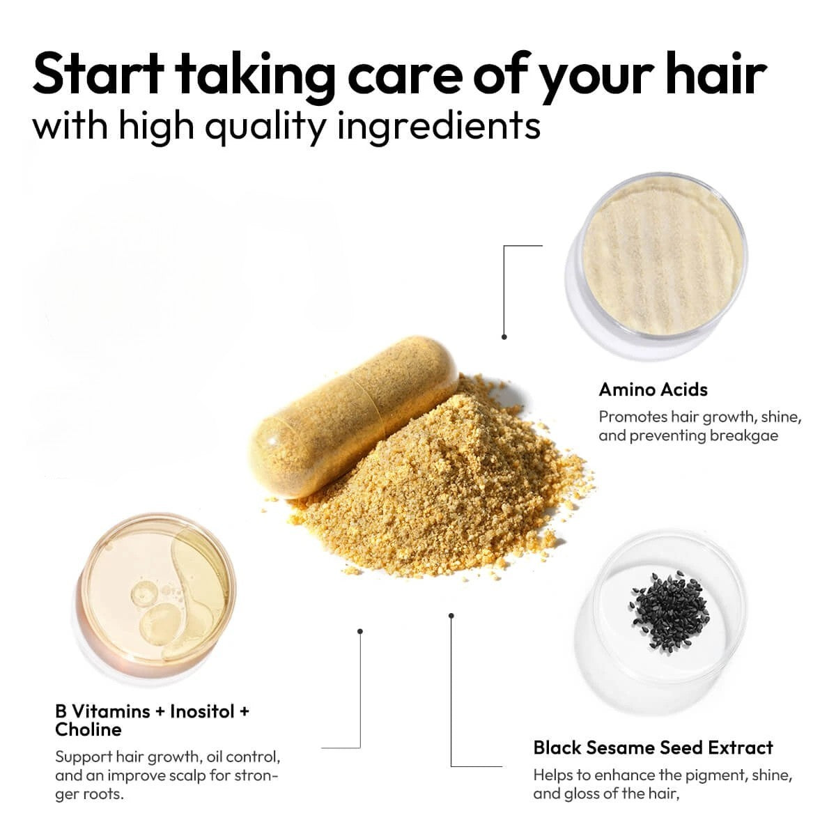Hair Growth Supplement – Biotin, Sesame, 1-Month