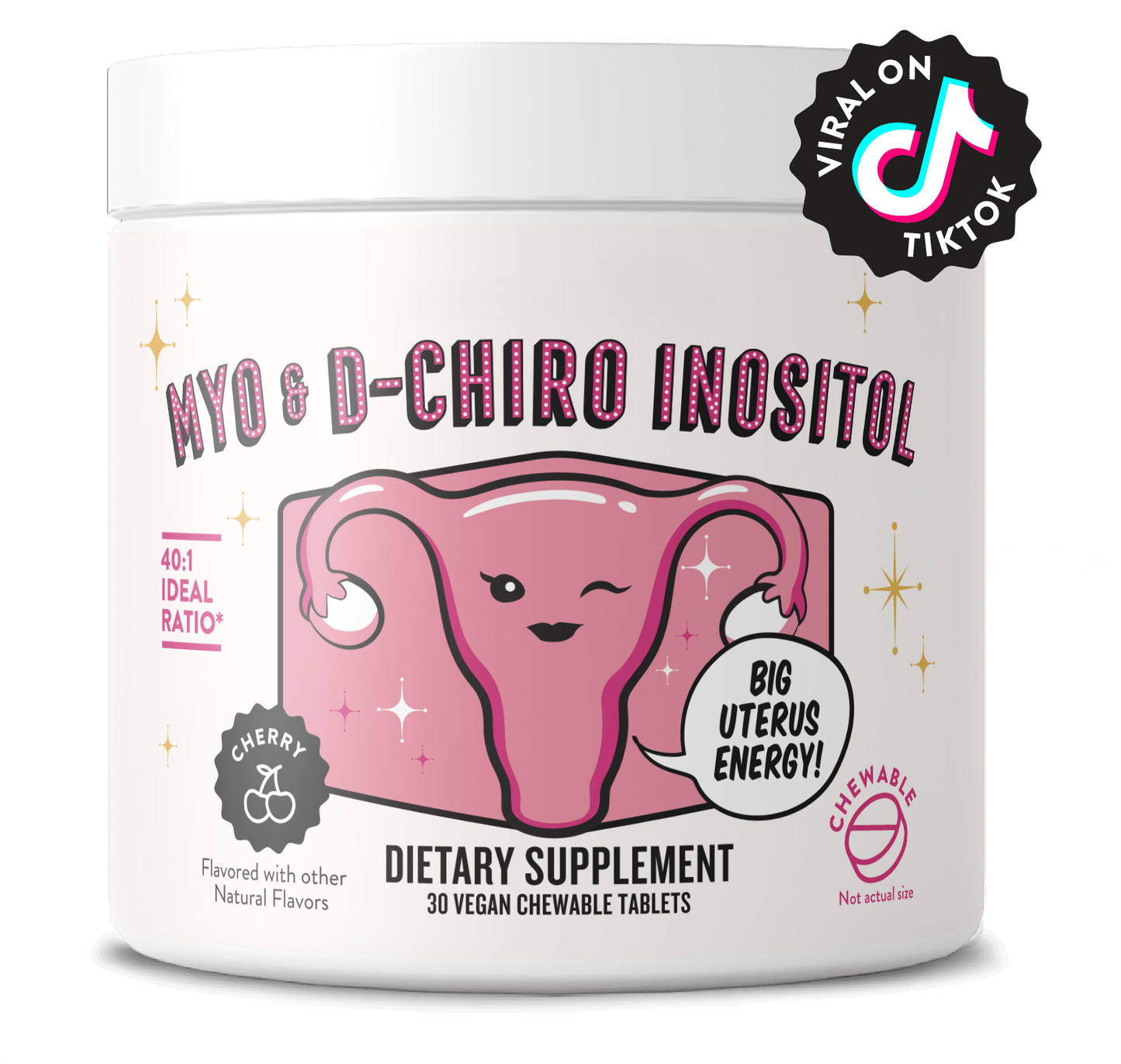 Myo & D-Chiro Inositol – Chewable Tablets Supplement, 30 Ct