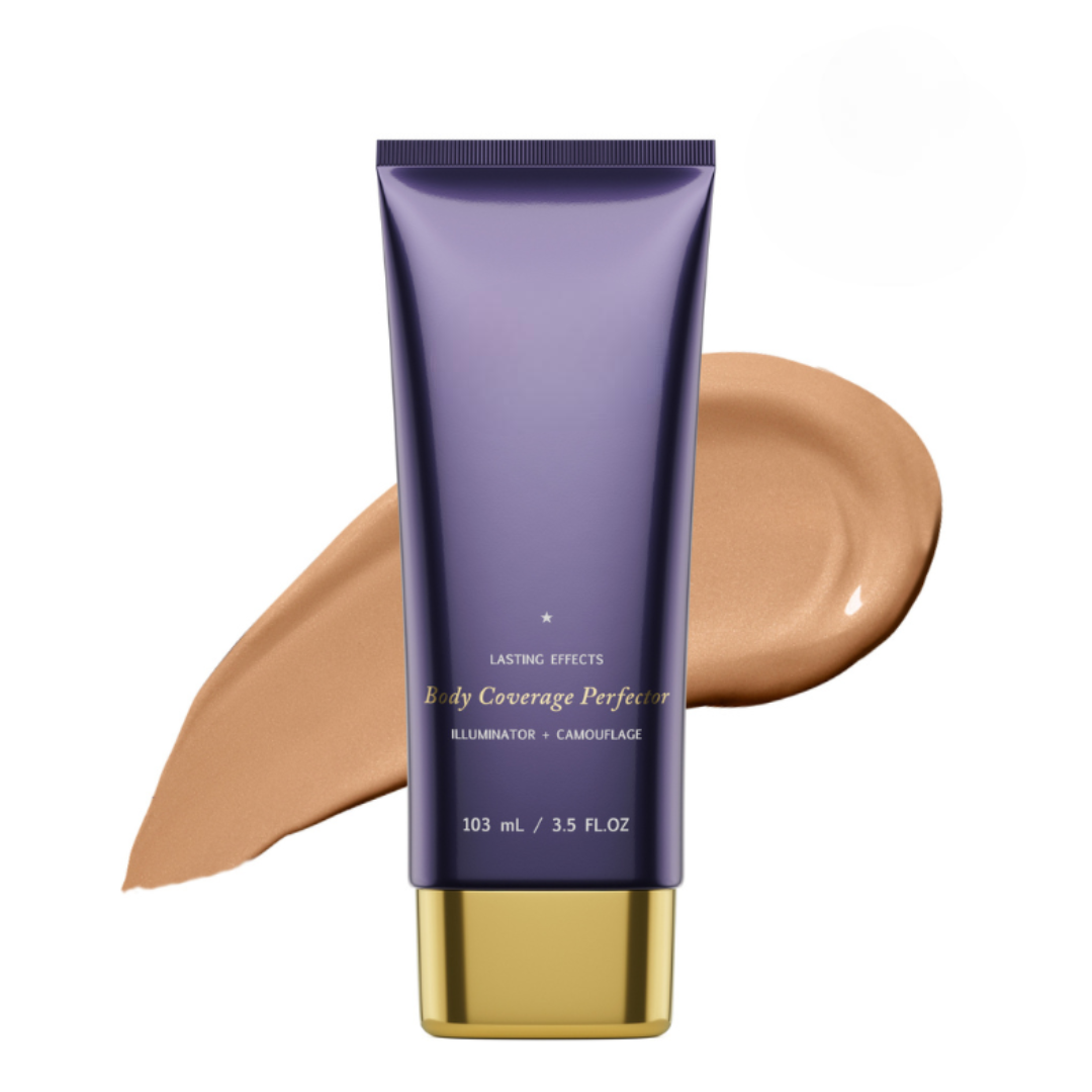 Body Coverage Perfector in Natural shade with swatch showing smooth full-coverage formula