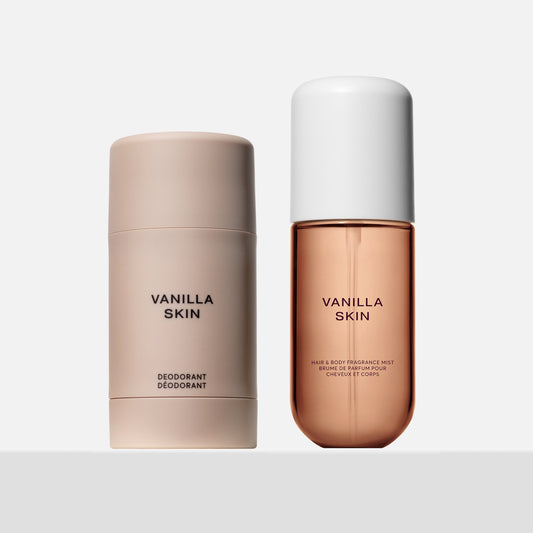 Vanilla Skin Body Duo - Deodorant and Body Mist Travel Size - Hair & Body Mist and Deodorant for Women & Men Fragrance