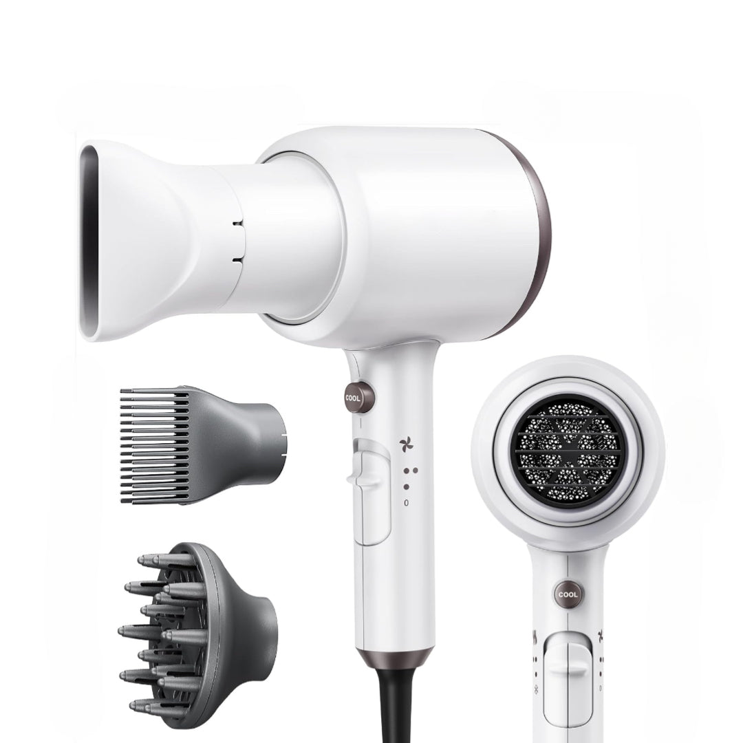 Ionic Hair Dryer with Diffuser - 1875W Professional Blow Dryer with Constant Temperature &amp; Ceramic Technology